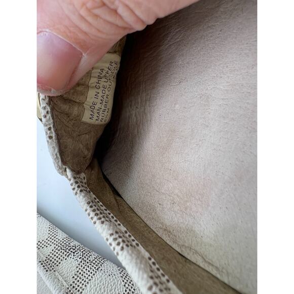 Michael Kors Women's MK Loafers Size 8.5 Cream Black Gold Slip On - Picture 8 of 9